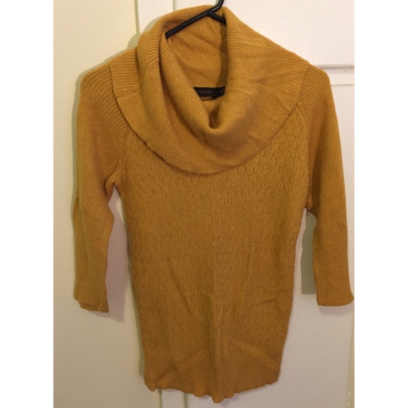 Mustard Cowl Neck Sweater 